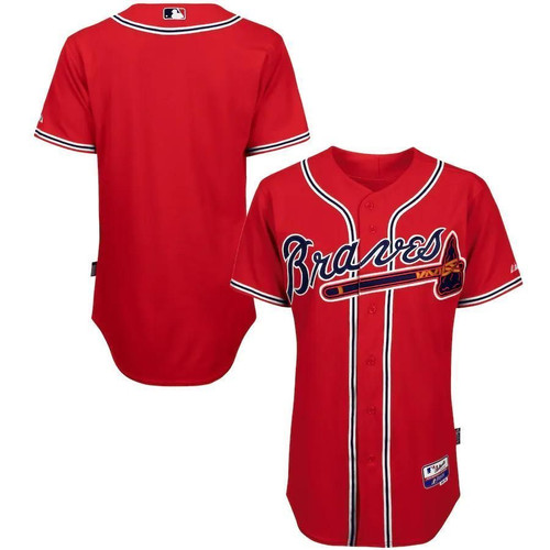 Atlanta Braves Majestic Big And Tall Cool Base Team Red 3D Jersey