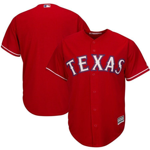 Texas Rangers Majestic Official Cool Base Jersey Red 2021
