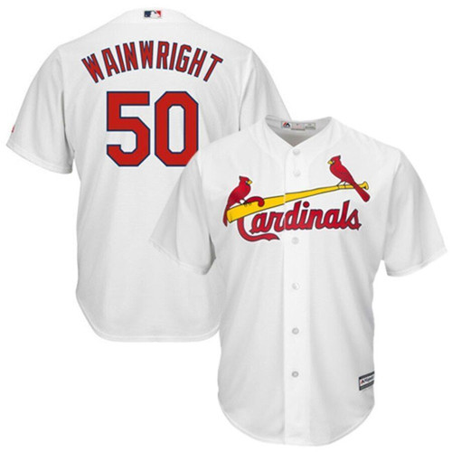 Adam Wainwright St. Louis Cardinals Majestic Cool Base Player Jersey Jersey White 2021
