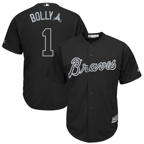 Ozzie Albies Atlanta Braves Majestic 2021 Players Weekend Replica Player Jersey Jersey Black 2021