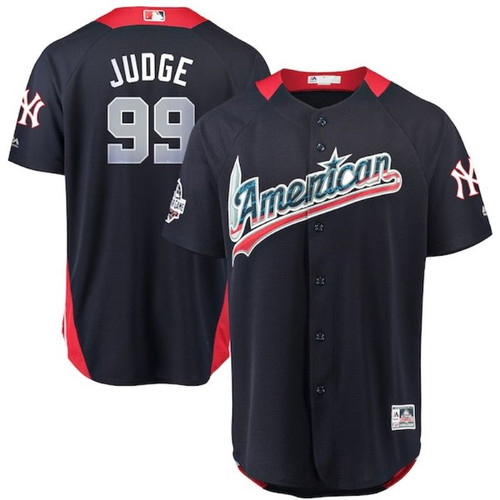 New York Yankees Aaron Judge #99 Navy Red Mlb Allstar Jersey