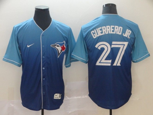 Toronto Blue Jays Vladimir Guerrero Jr 27 2021 Mlb Gradient Blue Jersey Jersey