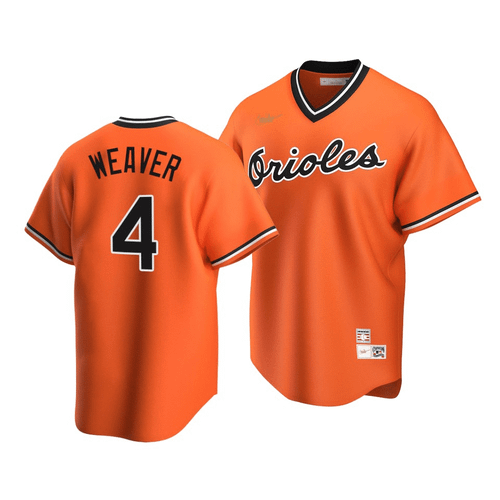 Men'S Baltimore Orioles Earl Weaver #4 Cooperstown Collection Orange Alternate Jersey