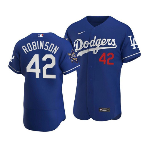 Men Los Angeles Dodgers Jackie Robinson #42 Jackie Robinson Day  Away Jersey Royal