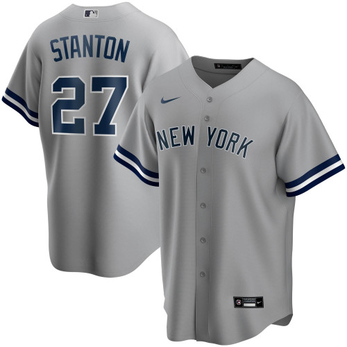 Men'S Nike Replica Giancarlo Stanton Gray New York Yankees Road Replica Player Name Jersey