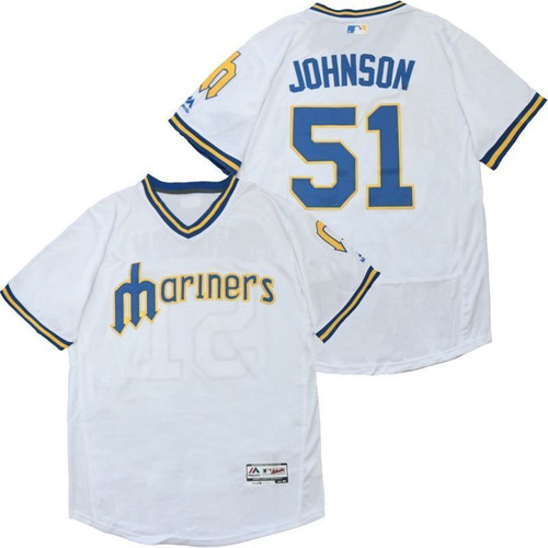 Seattle Mariners Randy Johnson 51 2021 Mlb White Jersey Jersey