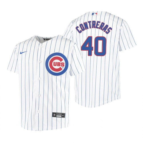 Chicago Cubs #40 Wilson Contrera 2020 White Jersey Gift For Cubs Fans