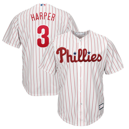 Men'S Bryce Harper White Philadelphia Phillies Big & Tall Replica Player Jersey