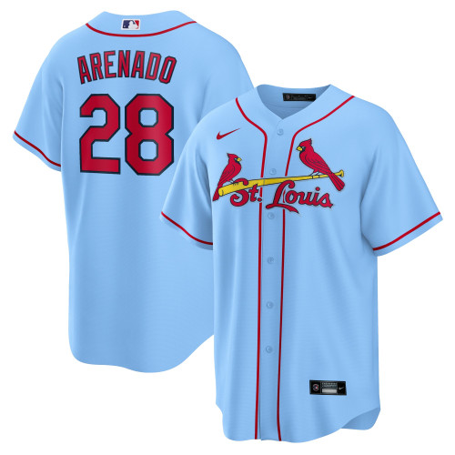 Men'S Nike Replica Nolan Arenado Light Blue St. Louis Cardinals Alternate Official Replica Player Jersey