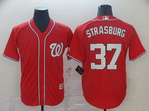 Washington Nationals Stephen Strasburg #37 Red Jersey