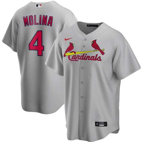 Yadier Molina St. Louis Cardinals Road 2021 Replica Player Gray 3D Jersey