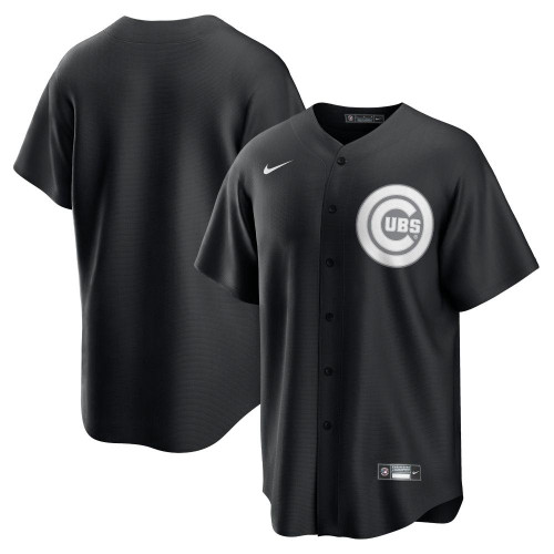 Mens Chicago Cubs Black And White Official Jersey Gift For Chicago Cubs Fans