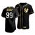 Men'S New York Yankees Aaron Judge #99 Golden Edition Black  Jersey