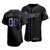 Men'S Texas Rangers Custom #00 Iridescent Logo Holographic Limited Jersey Black