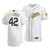 Men Los Angeles Dodgers Jackie Robinson #42 Jackie Robinson Day Golden Edition Jersey White