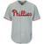 Men'S Majestic Gray Philadelphia Phillies Away Official Cool Base Jersey