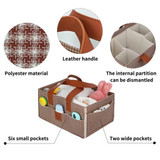 Linen Cloth Baby Diaper Caddy