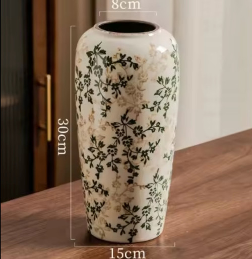 classic rustic ceramic floral vase for decorative home decor