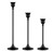 antique minimalist black tapered candle holder set long stemmed for rustic home decor