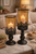 Retro Black & Gold Metal Candle Holders