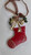 red christmas stocking ornament for holiday and seasonal decor