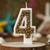 gold beaded number candles 0–9 for kids birthday and home decor