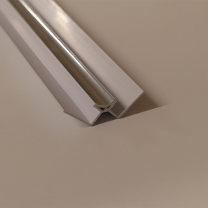 Internal Corner PVC Wall Panel Trim Silver Internal Corner PVC Wall Panel Trim Silver