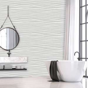 Full Wave Light Grey Matt Tile Effect PVC Shower Panel (10mm) Room Set Full Wave Light Grey Matt Tile Effect PVC Shower Panel (10mm) Room Set