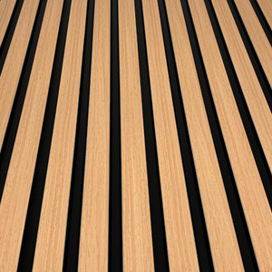 Waterproof Light Ash 3D Large Slat Wall Panel (122mm x 12mm x 2600mm) Waterproof Light Ash 3D Large Slat Wall Panel (122mm x 12mm x 2600mm)
