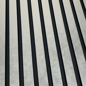 Waterproof Metallic Silver 3D Large Slat Wall Panel (122mm x 12mm x 2600mm) Waterproof Metallic Silver 3D Large Slat Wall Panel (122mm x 12mm x 2600mm)