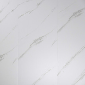 White Marble Matt PVC Wall Panel (8mm) Close Up Section White Marble Matt PVC Wall Panel (8mm) Close Up Section