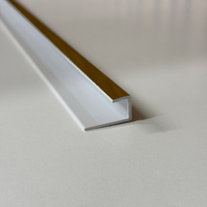 PVC Wall Panel End Cap Trim Bright Gold