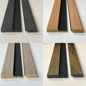 Premium Waterproof 3D Large Slat Wall Panel End Trim (Left & Right) Premium Waterproof 3D Large Slat Wall Panel End Trim (Left & Right)