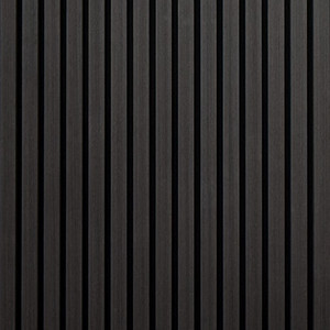 Acoustic Slat Wall Panel Lite (Charcoal / 15 Slat) Acoustic Slat Wall Panel Lite (Charcoal / 15 Slat)