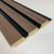 Waterproof Walnut 3D Large Slat Wall Panel (122mm x 12mm x 2600mm)