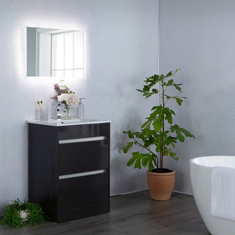 Platinum White Sparkle PVC Shower Panel (10mm) Room Set