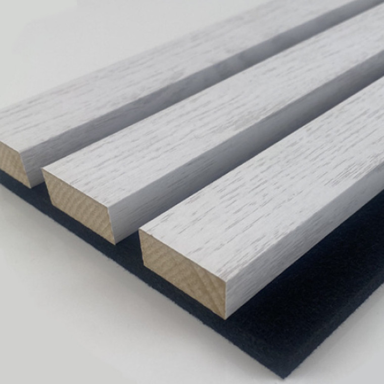 Acoustic White 3D Slat Wall Panel (600mm x 21mm x 2400mm)