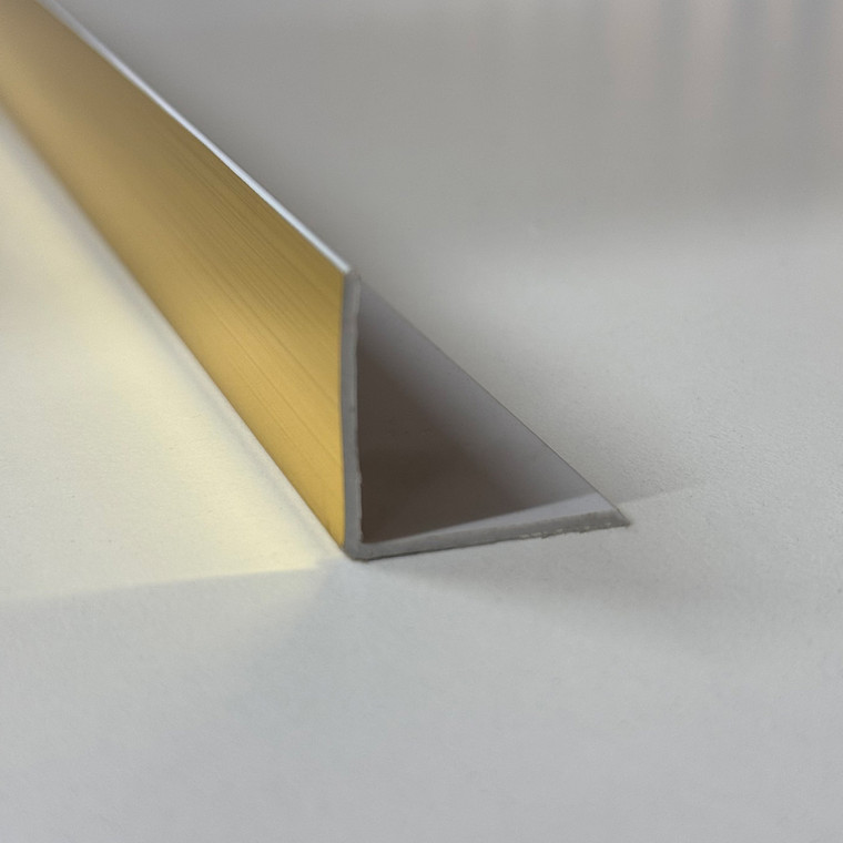 PVC Wall Panel Rigid Angle Trim Bright Gold