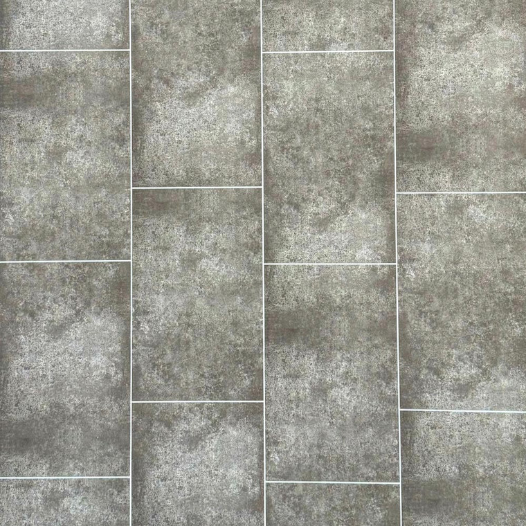 Flagstone Graphite Cutline Tile Effect Matt PVC Wall Panel (8mm) Close Up