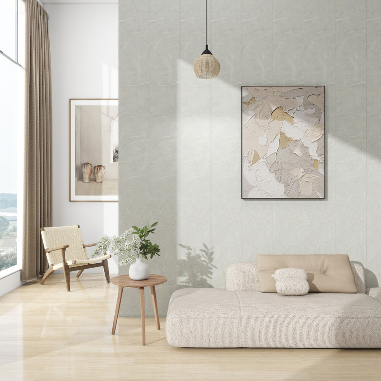 SolidStyle Saturn Stone Grey Smooth Wall Panel Tile (Room Set)