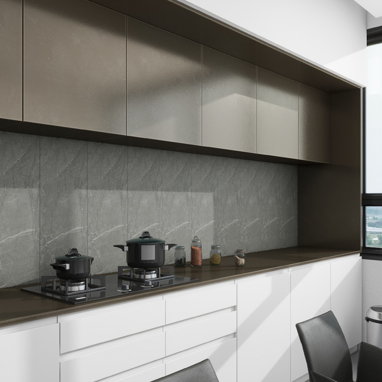 SolidStyle Mercury Stone Grey Smooth Wall Panel Tile (Room Set)