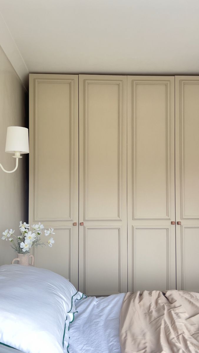 Wardrobe transformed with board and batten style panelling