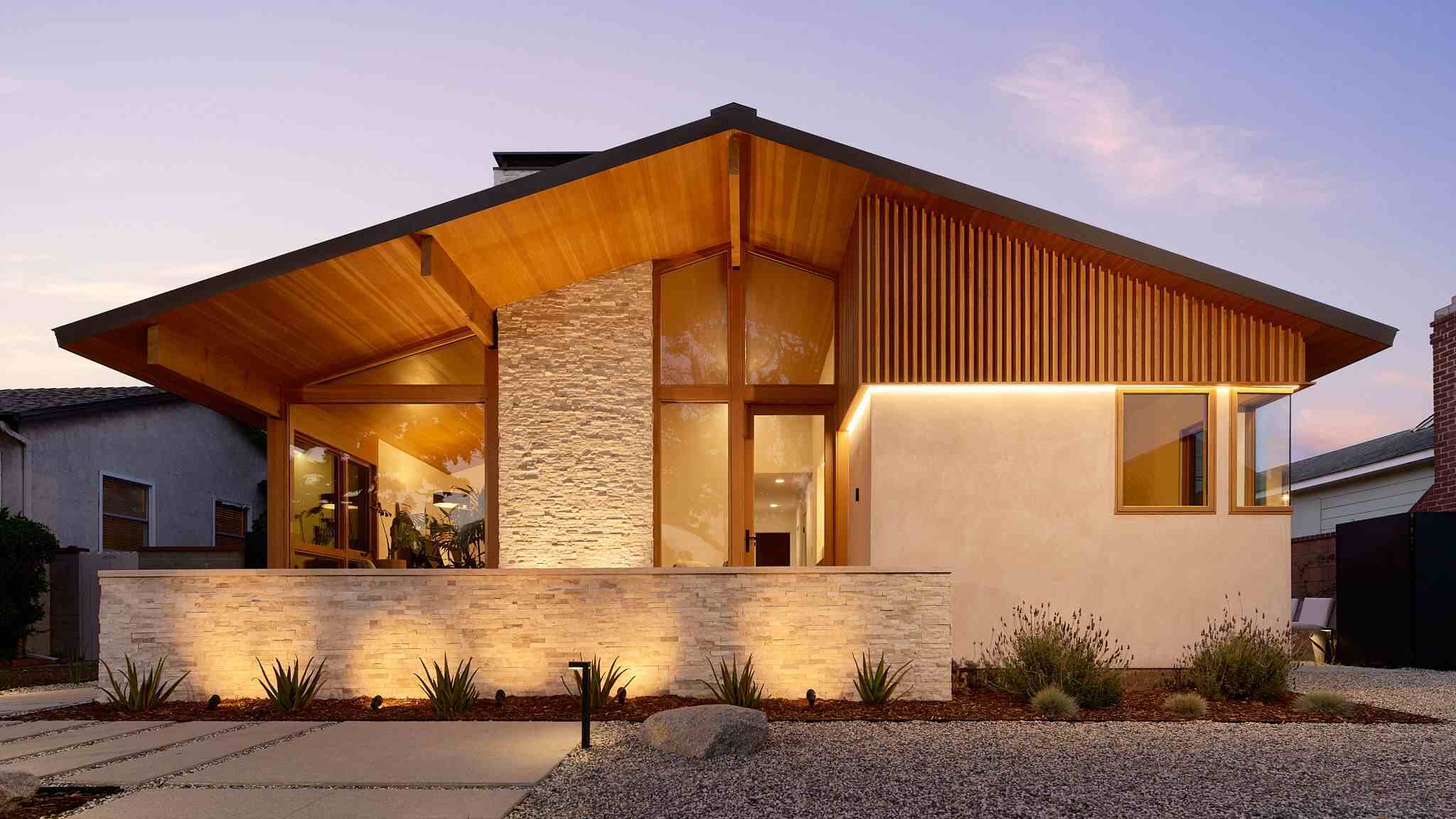 Exterior of Wagoya Residence showcasing Japanese-inspired architectural elements with natural materials and minimalist design