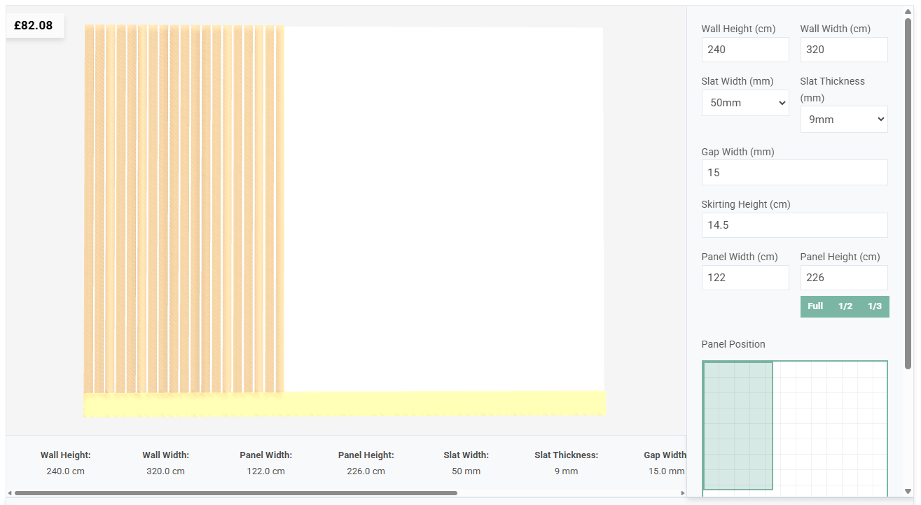 Slat Wall Panel Creator