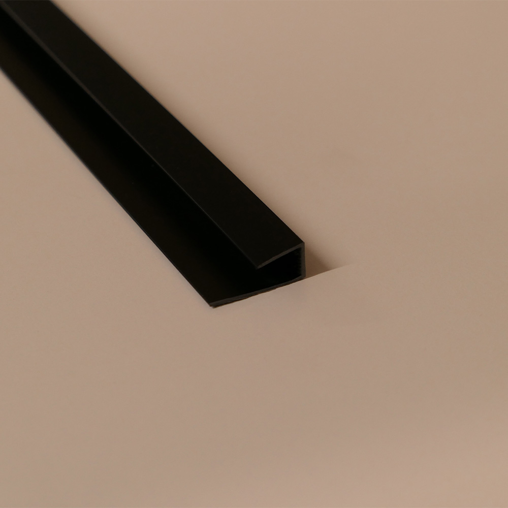 PVC Wall Panel End Cap Trim Black