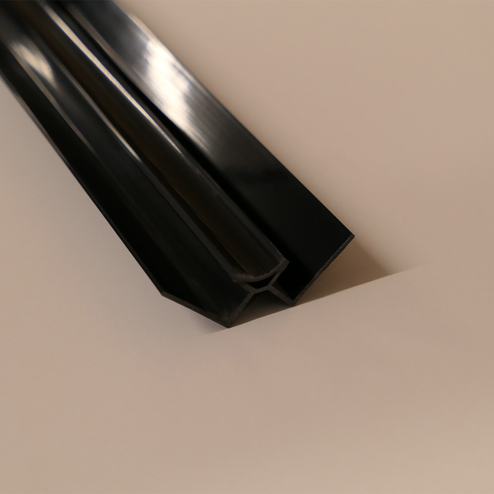PVC Wall Panel Internal Corner Trim Black