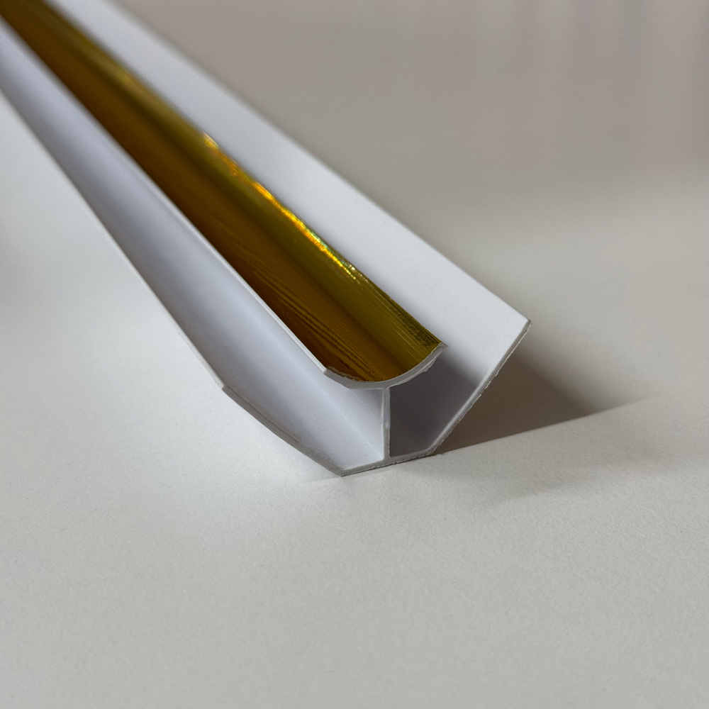 PVC Wall Panel Internal Corner Trim Bright Gold