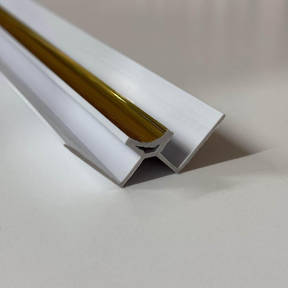 PVC Wall Panel Internal Corner Trim Bright Gold