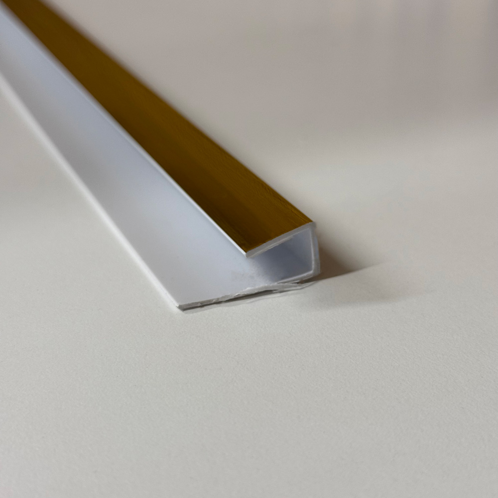 PVC Wall Panel End Cap Trim Bright Gold