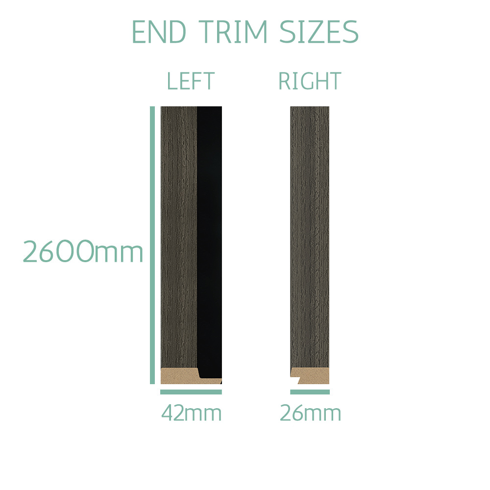 Waterproof 3D Slat Wall Panel End Trim